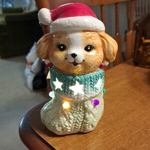 Christmas Festive Puppy Ceramic Light/ BUNDLE ONLY